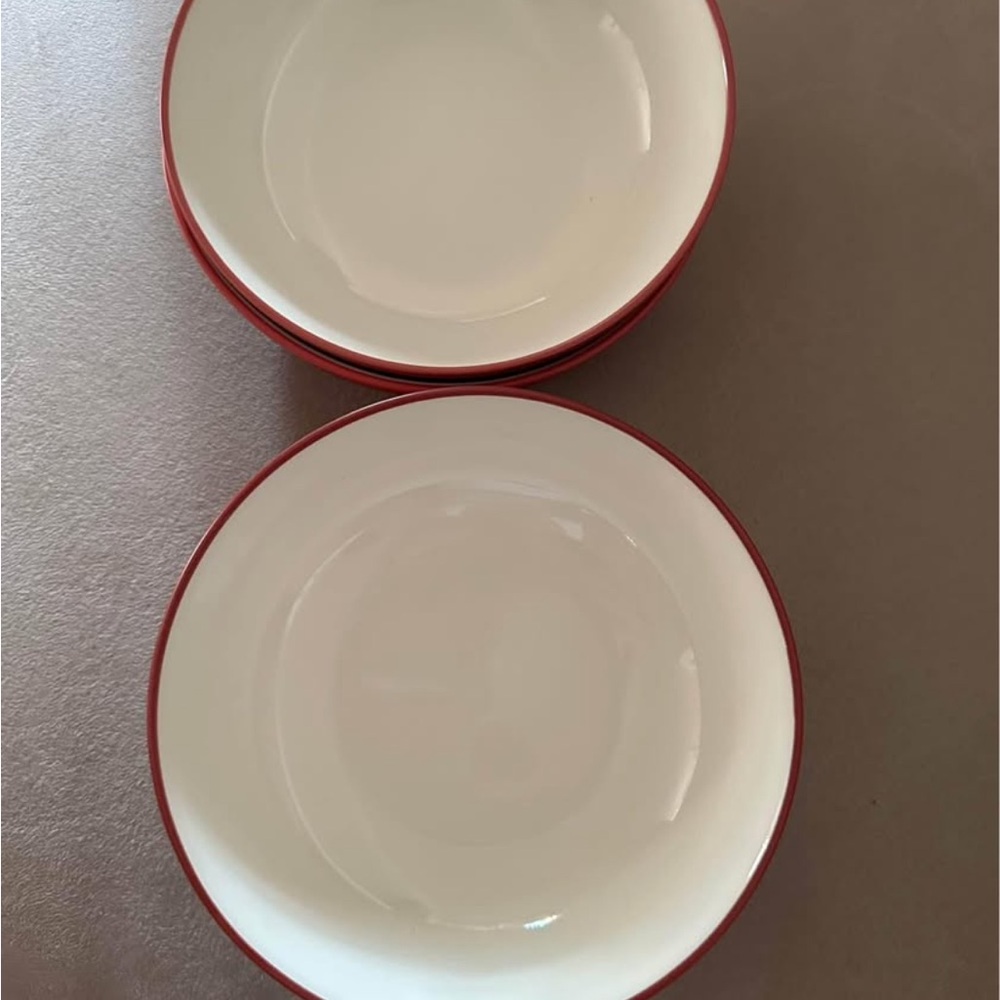 Noritake colorwave stoneware, “raspberry “salad bowls x4
